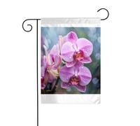 Wzywhj Tableau national malaisien Fleur Drapeau de jardin d'été Décoration double face Cour 30,5 x 45,7 cm