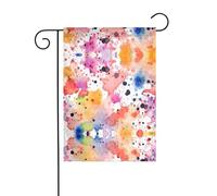 WZYWHJ Taches de peinture à l'aquarelle - Drapeau de jardin - 30,5 x 45,7 cm - Pour un environnement extérieur tendance