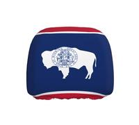 WZYWHJ Taie d'oreiller de tête de siège imprimée drapeau de l'État du Wyoming pour voiture, camion, pièces General Motors