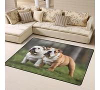 WZYWHJ Tapis de salon, tapis de sol antidérapant, tapis de jeu, 160 x 121,9 cm, imprimé bouledogues anglais