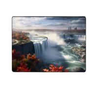 WZYWHJ Tapis de salon, tapis de sol antidérapant, tapis de jeu, 160 x 121,9 cm, imprimé Chutes du Niagara