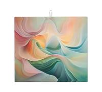 WZYWHJ Tapis de séchage Aurora Fluid Prints pour cuisine : fabriqué en éponge absorbant l'eau, avec cordon de suspension 45,7 x 40,6 cm