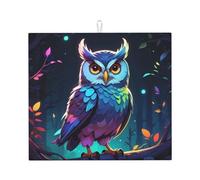WZYWHJ Tapis de séchage phosphorescent pour la cuisine : fabriqué en éponge absorbant l'eau, avec cordon de suspension 45,7 x 40,6 cm