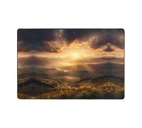 WZYWHJ Tapis de sol antidérapant avec impression soleil du matin doux et confortable, bonne absorption de l'eau. Nom pour salon et balcon