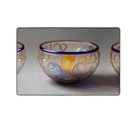 WZYWHJ Tapis de sol antidérapant avec motif creux et bol en verre - 182,9 x 121,9 cm - Pour salon, bureau, table basse, lit, balcon