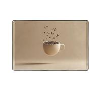 WZYWHJ Tapis de sol antidérapant avec motif tasse à café flottant - 182,9 x 121,9 cm - Pour salon, bureau, table basse, lit, balcon