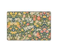 WZYWHJ Tapis de sol antidérapant Beau motif de fleurs doux et confortable bonne absorption d'eau Taille Nom pour salon et balcon