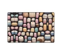 WZYWHJ Tapis de sol antidérapant coloré en coton doux et confortable, bonne absorption de l'eau. Nom pour le salon et le balcon