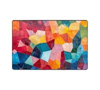 WZYWHJ Tapis de sol antidérapant Couleur Mosaïque Imprimés doux et confortables Bonne absorption d'eau Taille Nom pour salon et balcon