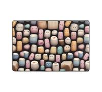 WZYWHJ Tapis de sol antidérapant en coton coloré motif barbe à papa 182,9 x 121,9 cm pour salon, bureau, table basse, lit, balcon