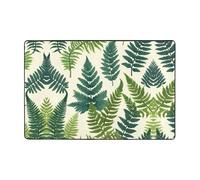 WZYWHJ Tapis de sol antidérapant Encyclopédie des fougères Imprime doux et confortable bonne absorption d'eau Taille Nom pour salon et balcon