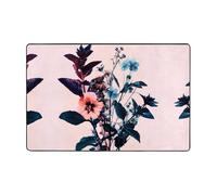 WZYWHJ Tapis de sol antidérapant Hipster Plantes Imprimé Doux et confortable Bonne absorption d'eau Taille Nom pour salon et balcon