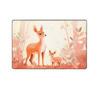 WZYWHJ Tapis de sol antidérapant imprimé cerf Sika mignon 182,9 x 121,9 cm pour salon, bureau, table basse, lit, balcon