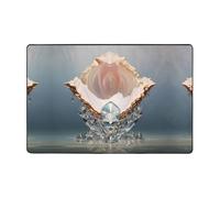 WZYWHJ Tapis de sol antidérapant imprimé diamants dans la coquille, 91,4 x 61 cm, pour salon, bureau, table basse, lit, balcon