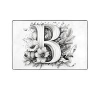 WZYWHJ Tapis de sol antidérapant imprimé lettre B artistique 91,4 x 61 cm pour salon, bureau, table basse, lit, balcon