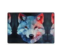WZYWHJ Tapis de sol antidérapant imprimé loup doux et confortable bonne absorption de l'eau. Nom pour salon et balcon