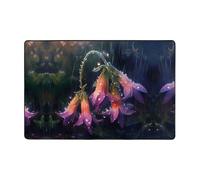 WZYWHJ Tapis de sol antidérapant imprimé muguet sous la pluie 91,4 x 61 cm pour salon, bureau, table basse, lit, balcon