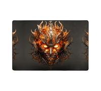 WZYWHJ Tapis de sol antidérapant Le masque des flammes brûlantes Impression douce et confortable bonne absorption d'eau Taille Nom pour salon et balcon