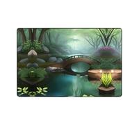 WZYWHJ Tapis de sol antidérapant Little Bridge in the East Prints doux et confortable bonne absorption de l'eau. Nom pour salon et balcon