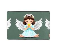 WZYWHJ Tapis de sol antidérapant mignon petit ange imprimé doux et confortable bonne absorption de l'eau. Nom pour salon et balcon