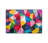 WZYWHJ Tapis de sol antidérapant Mosaïque Image douce et confortable bonne absorption d'eau Taille Nom pour salon et balcon