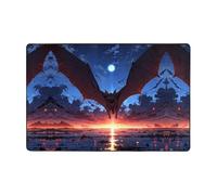 WZYWHJ Tapis de sol antidérapant motif chauve-souris effrayant doux et confortable, bonne absorption de l'eau. Nom pour salon et balcon
