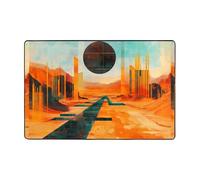 WZYWHJ Tapis de sol antidérapant motif circuit désert 182,9 x 121,9 cm pour salon, bureau, table basse, lit, balcon