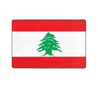 WZYWHJ Tapis de sol antidérapant Motif drapeau du Liban Doux et confortable Bonne absorption d'eau Taille Nom pour salon et balcon