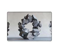 WZYWHJ Tapis de sol antidérapant Motif étrange irrégulier Impression douce et confortable Bonne absorption de l'eau Taille Nom pour salon et balcon