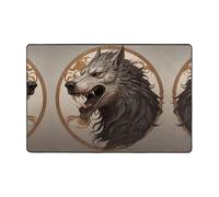 WZYWHJ Tapis de sol antidérapant - Motif loup géant majestueux - Doux et confortable - Bonne absorption d'eau - Nom pour salon et balcon