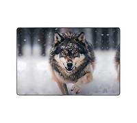 WZYWHJ Tapis de sol antidérapant motif loups impression douce et confortable bonne absorption de l'eau. Nom pour salon et balcon