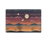 WZYWHJ Tapis de sol antidérapant motif lune du soir 182,9 x 121,9 cm pour salon, bureau, table basse, lit, balcon