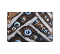 WZYWHJ Tapis de sol antidérapant - Motif mauvais œil - Doux et confortable - Bonne absorption de l'eau - Nom pour salon et balcon