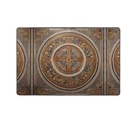 WZYWHJ Tapis de sol antidérapant Motif mosaïque Zantine Doux et confortable Bonne absorption d'eau Taille Nom pour salon et balcon