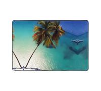 WZYWHJ Tapis de sol antidérapant pour plage, noix de coco, soleil, doux et confortable, bonne absorption de l'eau. Nom pour salon et balcon