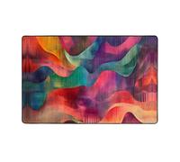 WZYWHJ Tapis de sol antidérapant pour salon, chambre d'enfant, tapis de jeu, 152,4 x 99,1 cm, image tissée Op Art