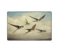 WZYWHJ Tapis de sol antidérapant pour salon, chambre d'enfant, tapis de jeu 152,4 x 99,1 cm, impression d'un flocage d'hirondelles volantes