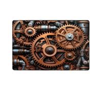 WZYWHJ Tapis de sol antidérapant pour salon, chambre d'enfant, tapis de jeu 152,4 x 99,1 cm, impression d'engrenages mécaniques steampunk