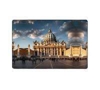 WZYWHJ Tapis de sol antidérapant pour salon, chambre d'enfant, tapis de jeu 152,4 x 99,1 cm, imprimé basilique Saint-Pierre