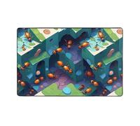 WZYWHJ Tapis de sol antidérapant pour salon, chambre d'enfant, tapis de jeu, 152,4 x 99,1 cm, imprimé colonie de fourmis