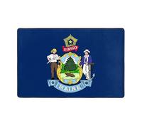 WZYWHJ Tapis de sol antidérapant pour salon, chambre d'enfant, tapis de jeu 152,4 x 99,1 cm, imprimé drapeau de l'État du Maine