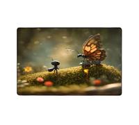 WZYWHJ Tapis de sol antidérapant pour salon, chambre d'enfant, tapis de jeu 152,4 x 99,1 cm, imprimé petite fourmi et papillon