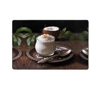 WZYWHJ Tapis de sol antidérapant pour salon, chambre d'enfant, tapis de jeu, 152,4 x 99,1 cm, imprimé pudding à la noix de coco douce