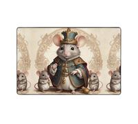 WZYWHJ Tapis de sol antidérapant pour salon, chambre d'enfant, tapis de jeu, 152,4 x 99,1 cm, imprimé souris King