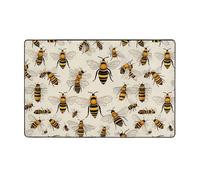 WZYWHJ Tapis de sol antidérapant pour salon, chambre d'enfant, tapis de jeu, 152,4 x 99,1 cm, imprimés groupe de miel
