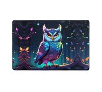 WZYWHJ Tapis de sol antidérapant pour salon, chambre d'enfant, tapis de jeu, 152,4 x 99,1 cm, imprimés hiboux phosphorescents