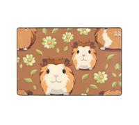 WZYWHJ Tapis de sol antidérapant pour salon, chambre d'enfant, tapis de jeu, 152,4 x 99,1 cm, joli motif cochon d'Inde