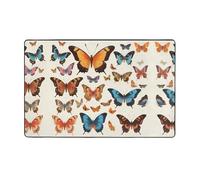 WZYWHJ Tapis de sol antidérapant pour salon, chambre d'enfant, tapis de jeu, 152,4 x 99,1 cm, motif groupe de papillons