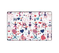 WZYWHJ Tapis de sol antidérapant pour salon, chambre d'enfant, tapis de jeu, 152,4 x 99,1 cm, motif I Love Gymnastics