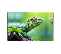 WZYWHJ Tapis de sol antidérapant pour salon, chambre d'enfant, tapis de jeu 152,4 x 99,1 cm, motif lézard gros plan imprimé